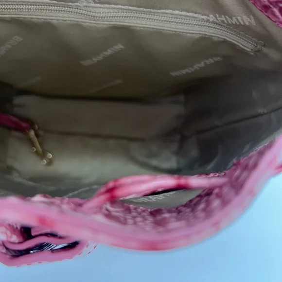 Brahmin Kendall Pink Croc-Embossed Leather Backpack - Picture 9 of 9